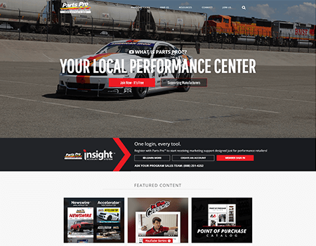 Parts Pro™ website