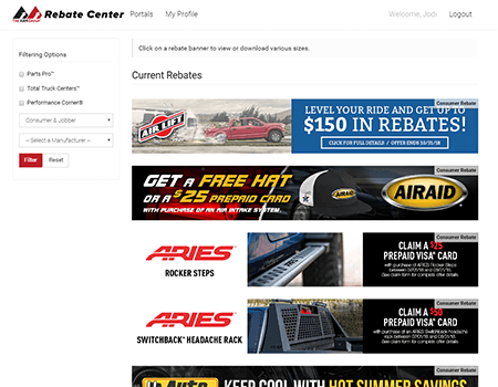 Rebate center for The AAM Group™