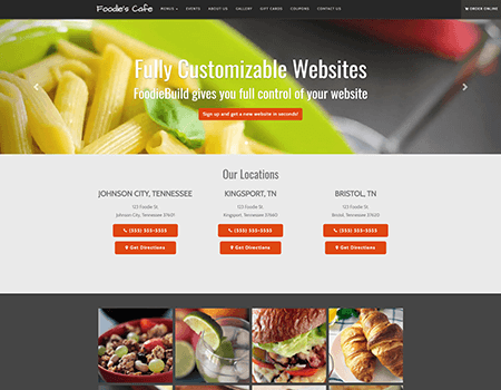 The demo website for FoodieBuild