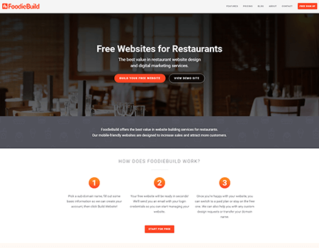 FoodieBuild - a website builder for restaurants